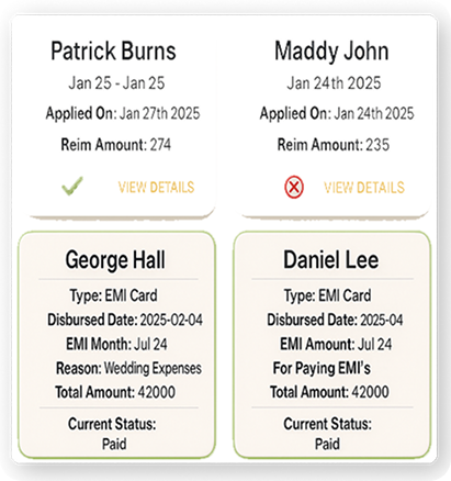 The claim and advances system of Pegasus